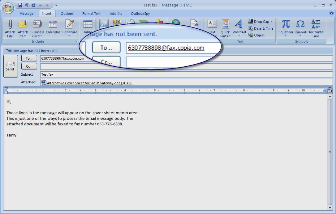 how to send fax from email to fax machine